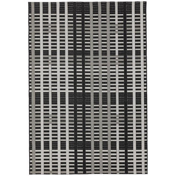 Patio PAT22 Grid Modern Geometric Durable Stain-Resistant Weatherproof Flatweave In-Outdoor Black/Grey/Ivory Rug-Asiatic Carpets-Rug Love - The Most Loved Rug Store